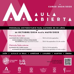 Cartel del programa Aula Abierta.