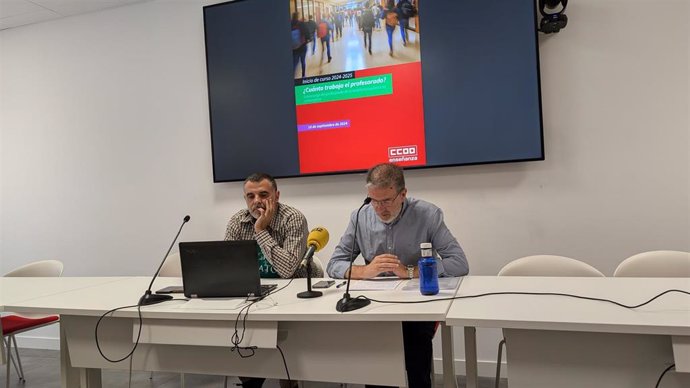 Presentación del informe '¿Cuánto trabaja el profesorado?' de CCOO