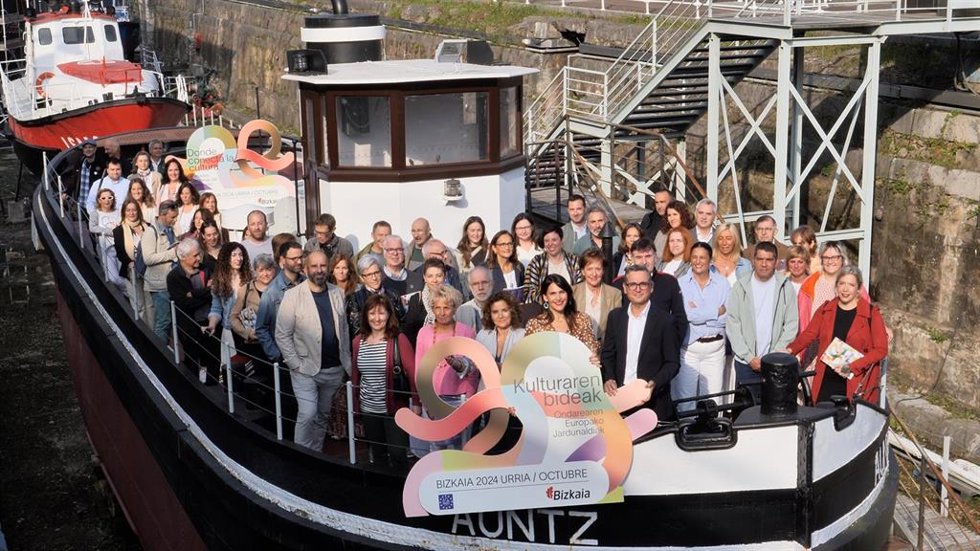 La diputada de Euskera, Cultura y Deporte de Bizkaia, Leixuri Arrizabalaga, en la presentación de las 24 Jornadas Europeas Europeas  del Patrimonio en Bizkaia.