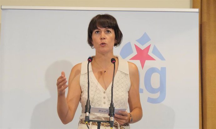 A portavoz nacional do BNG, Ana Pontón, en rolda de prensa