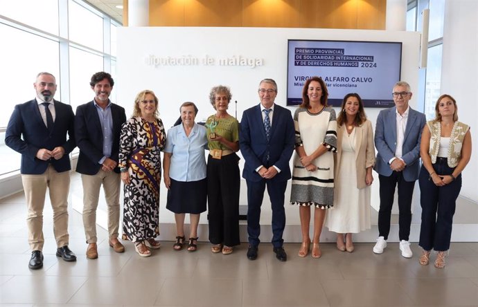 La Diputación de Málaga ha hecho entrega de Premio Provincial de Solidaridad Internacional y Derechos Humanos, que ha recaído en esta ocasión en Virginia Alfaro Calvo, de la Asociación Misevi