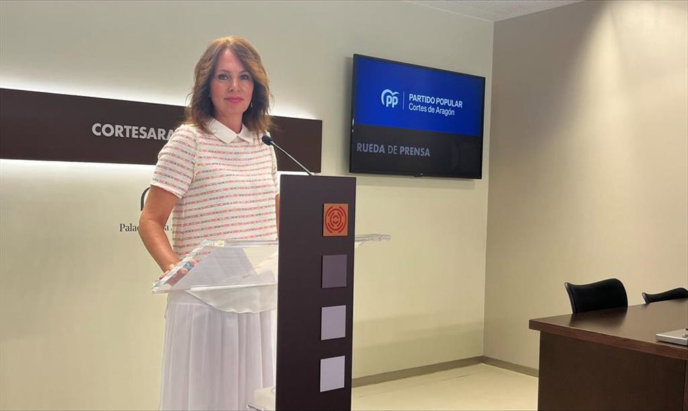 La portavoz adjunta del grupo parlamentario del PP en las Cortes de Aragón, Carmen Herrarte