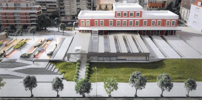 Imagen virtual de la futura estación de Vilafranca del Penedès (Barcelona).