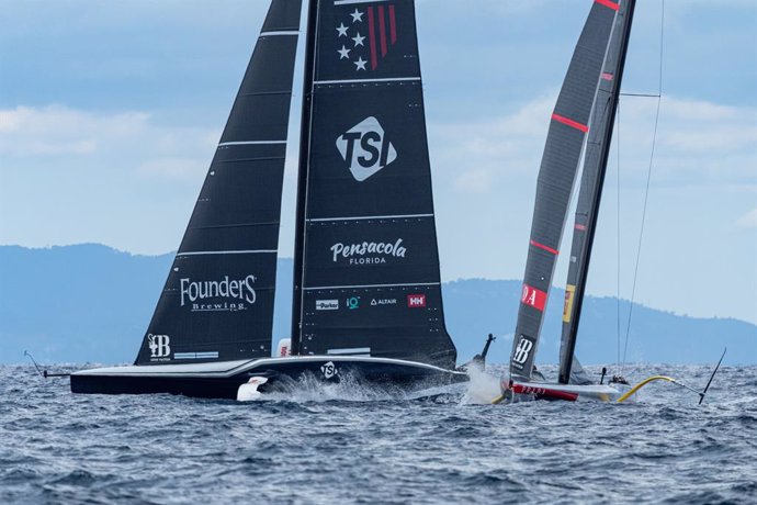 September 18, 2024. Louis Vuitton Cup, Semi Finals Race Day 4.  NYYC AMERICAN MAGIC, LUNA ROSSA PRADA PIRELLI TEAM