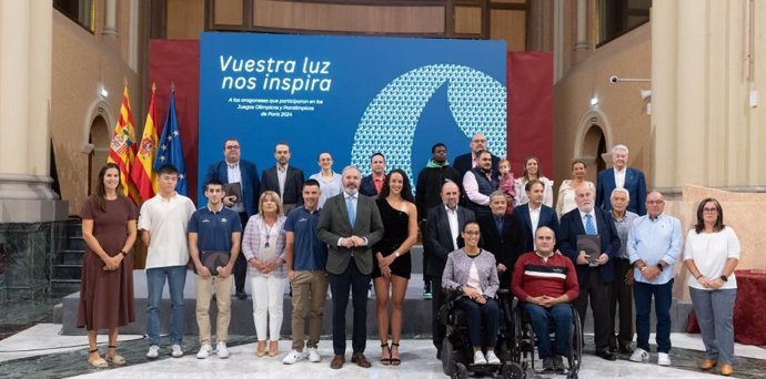 Recepción y entrega de reconocimientos a los aragoneses que participaron en los Juegos Olímpicos y Paralímpicos de París 2024.