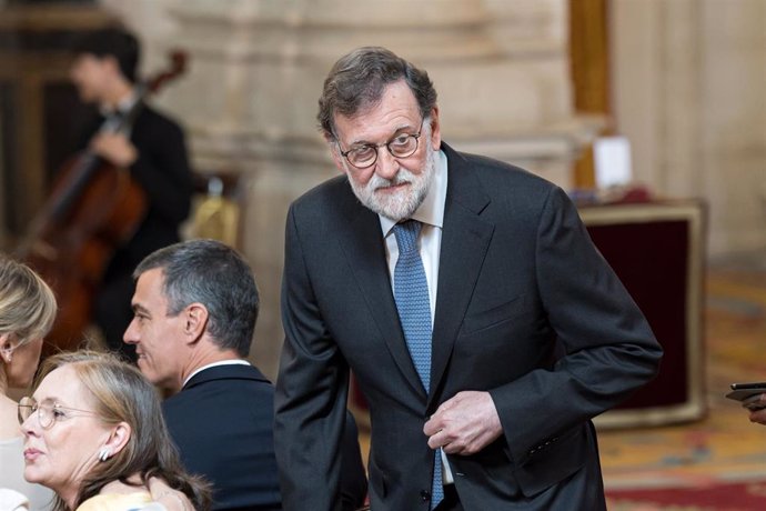 Archivo - El expresidente del Gobierno, Mariano Rajoy, durante un acto en el Palacio Real