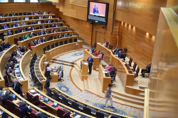 El senador del PP, José Antonio Monago, durante una sesión plenaria, en el Senado, a 18 de septiembre de 2024, en Madrid (España)