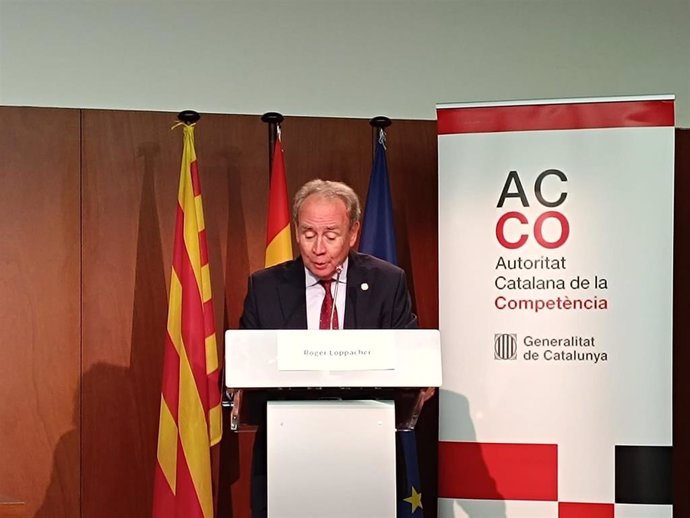 El presidente de la ACCO, Roger Loppacher, durante su intervención de este jueves en la sede de la CNMC