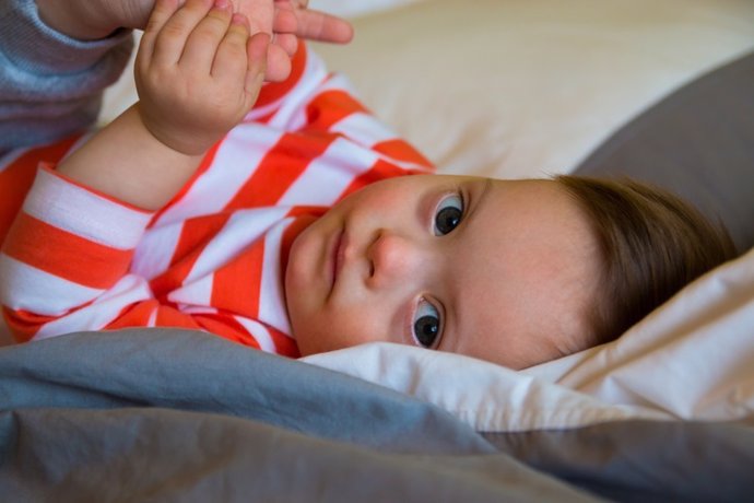 Archivo - Portrait of cute baby boy with Down syndrome