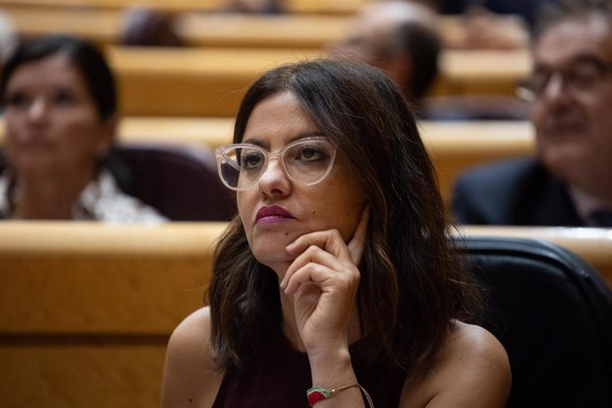 La ministra de Juventud e Infancia, Sira Rego, durante una sesión plenaria en la Cámara Alta, a 17 de septiembre de 2024, en Madrid (España).  