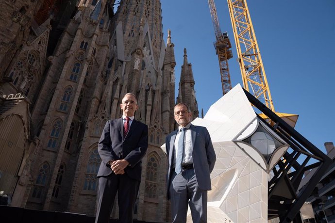 El director general de la Junta Constructora de la Sagrada Familia Xavier Martínez y el arquitecto direcor Jordi Faulí