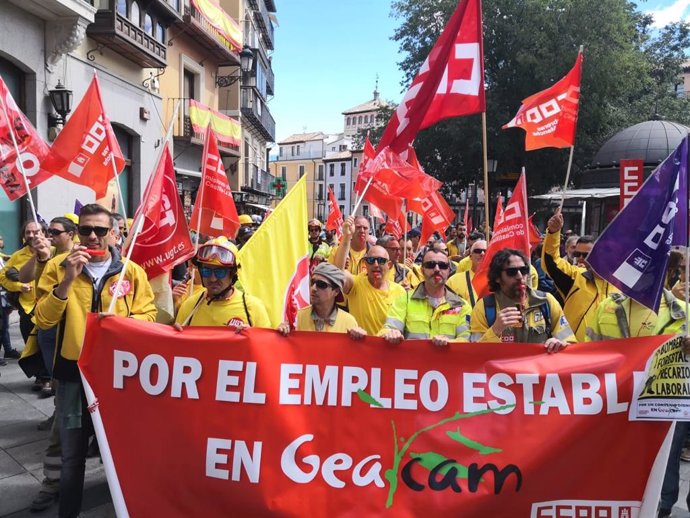 Archivo - Protesta de CCOO por el empleo estable en Geacam.