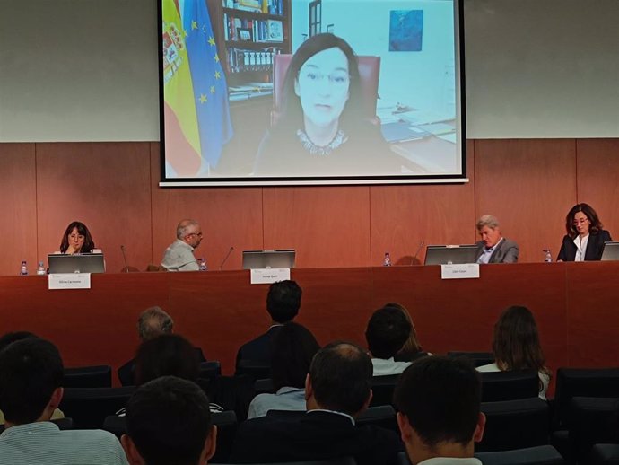 La presidenta de la CNMC, Cani Fernández, clausura con una grabación las jornadas de la ACCO de este jueves, 19 de septiembre de 2019, celebrado en la CNMC en Barcelona