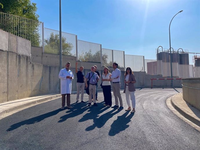 Visita al muro perimetral del Hospital de Alcalá la Real tras su rehabilitación