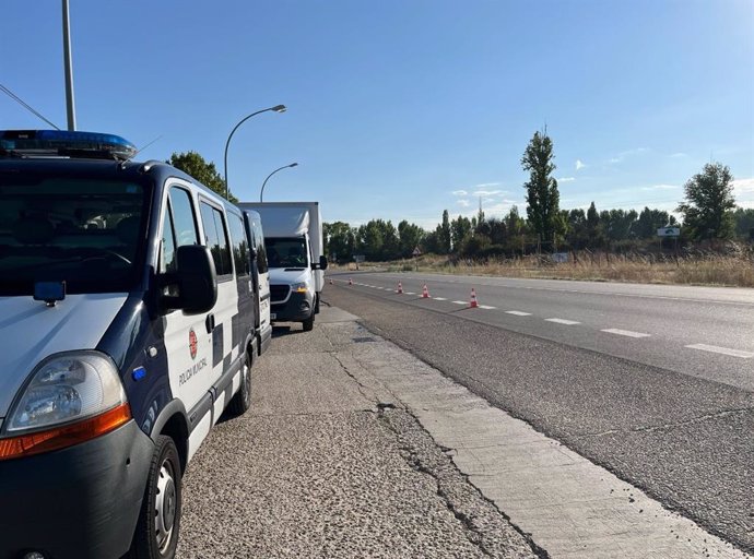 Control de transportes de la Policía Municipal.