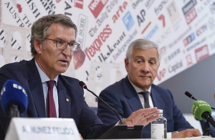 Foto Rueda De Prensa Pte Pp Alberto Nuñez Feijoo Con Antonio Tajani