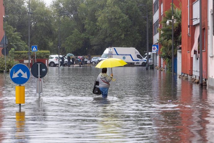 Lluvias en Milán.