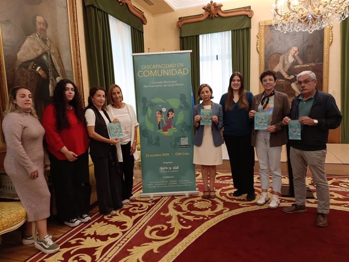 Presentación en el Ayuntamiento de Gijón de la I Jornada Municipal de Discapacidad.