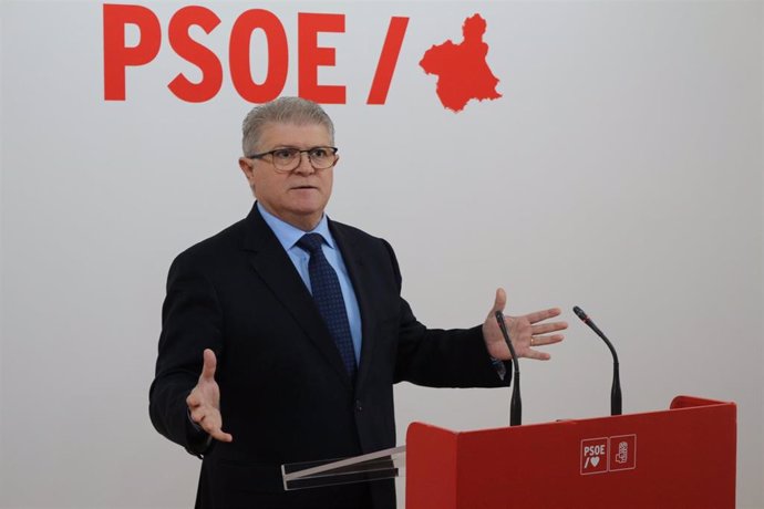 Archivo - El secretario general del PSOE en la Región de Murcia, José Vélez