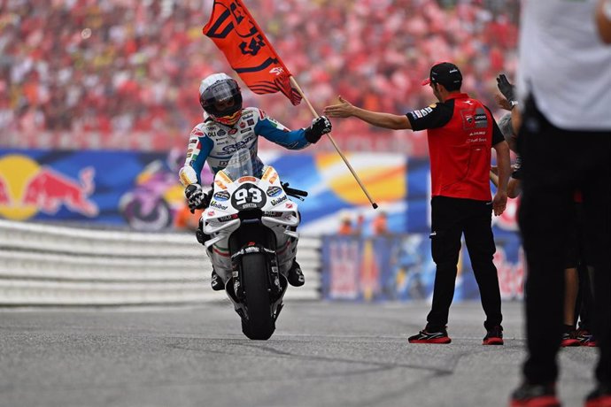 Archivo - Marc Márquez tras conseguir la victoria en el GP de San Marino 2024