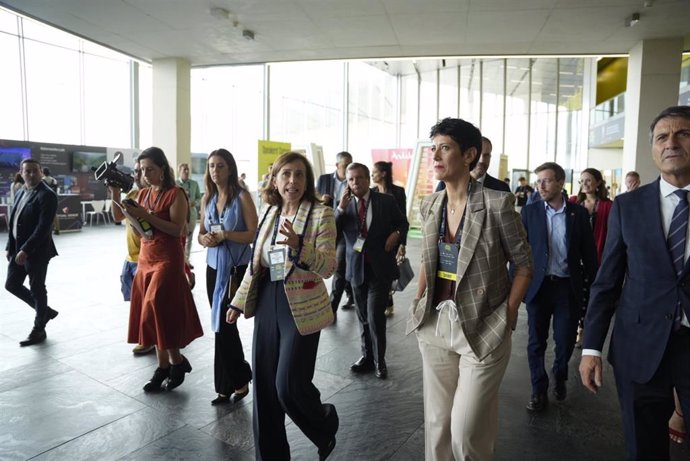 La ministra de Inclusión Social, Elma Saiz, en la World Football Summit que acoge Sevilla.