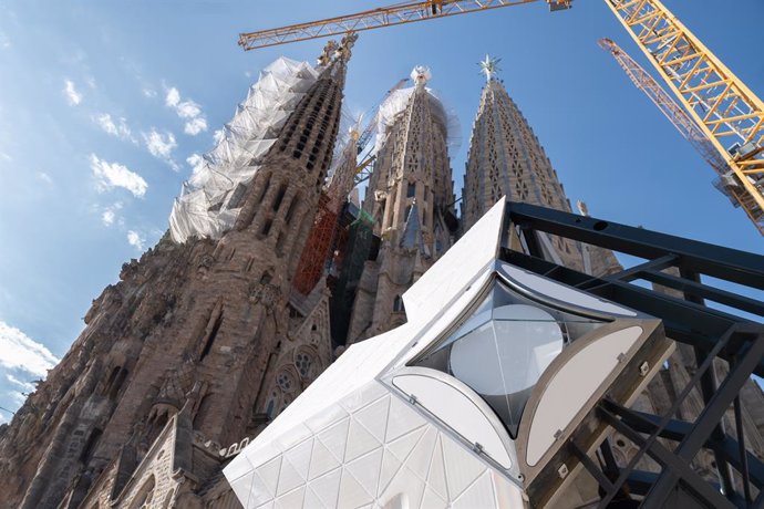 El director general de la Junta Constructora, Xavier Martínez, y el arquitecto director de la Sagrada Familia, Jordi Faulí, presentan las previsiones de obra en la Sagrada Familia, a 19 de septiembre de 2024, en Barcelona (España).