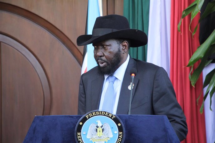 Archivo - May 8, 2022, Juba, South Sudan: President of the Democratic Republic of the Congo Felix Antoine Tshisekedi Tshilombo meets with the President of South Sudan Salva Kiir Mayardit.