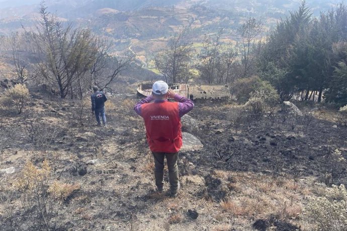 Evaluación de viviendas afectadas por incendios forestales.