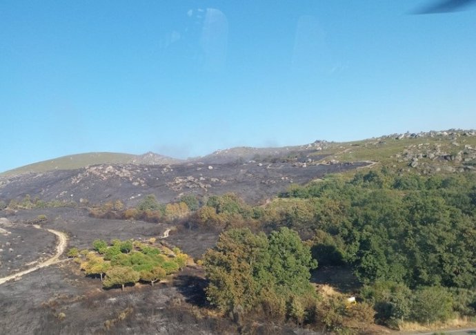 El incendio de Castromil, el pasado miércoles 18.