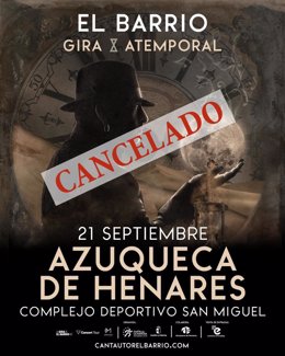 Suspendido el concierto de El Barrio en Azuqueca de Henares