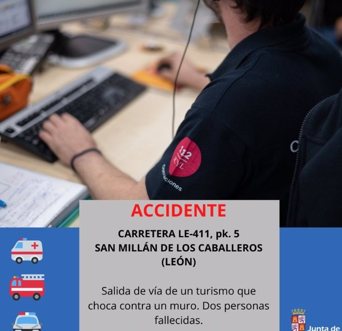 Información sobre el accidente mortal en San Millán de los Caballeros (León).