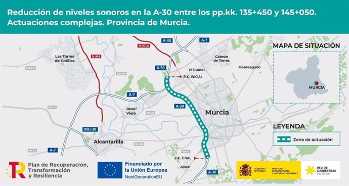 Mapa que recoge la distribución de las obras