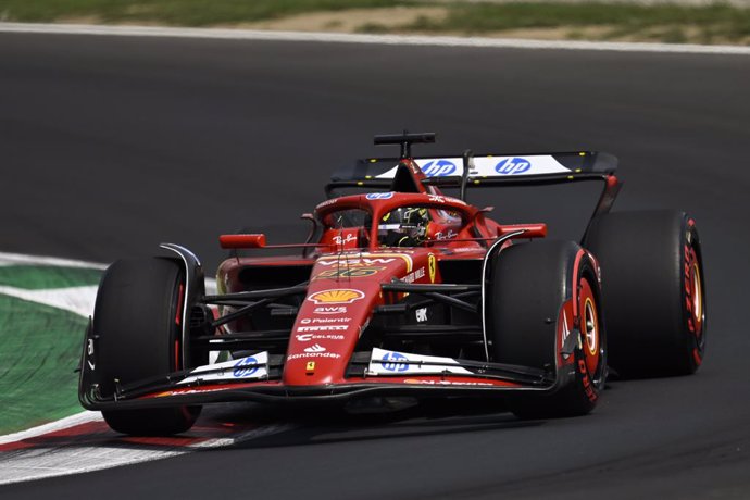 01 September 2024, Italy, Monza: Monegasque Formula One driver Charles Leclerc of team Ferrari drives on the track during the Formula One Italian Grand Prix at Autodromo Nazionale Monza circuit. Photo: Stefano Guidi/ZUMA Press Wire/dpa