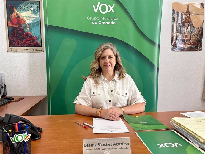 La portavoz de Vox en el Ayuntamiento de Granada, Beatriz Sánchez Agustino