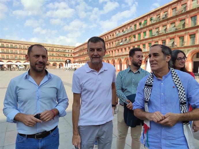 El coordinador federal de Izquierda Unida (IU), Antonio Maíllo, en Córdoba.