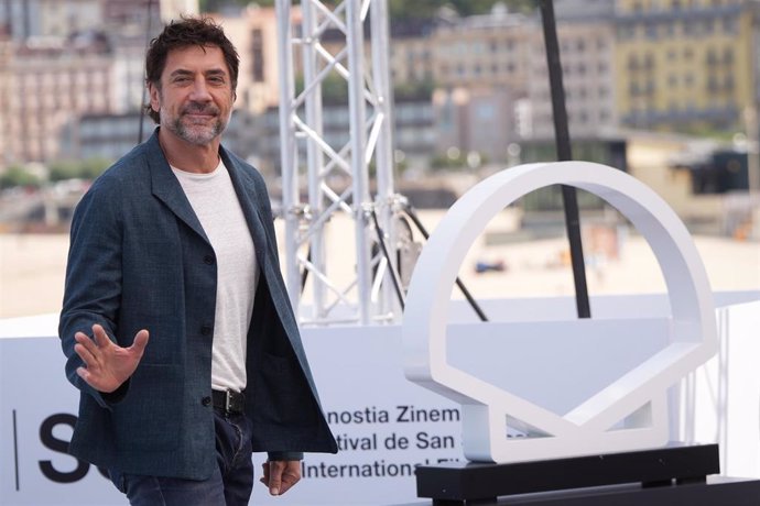 Bardem en el Festival de San Sebastián antes de recoger el Premio Donostia 2023