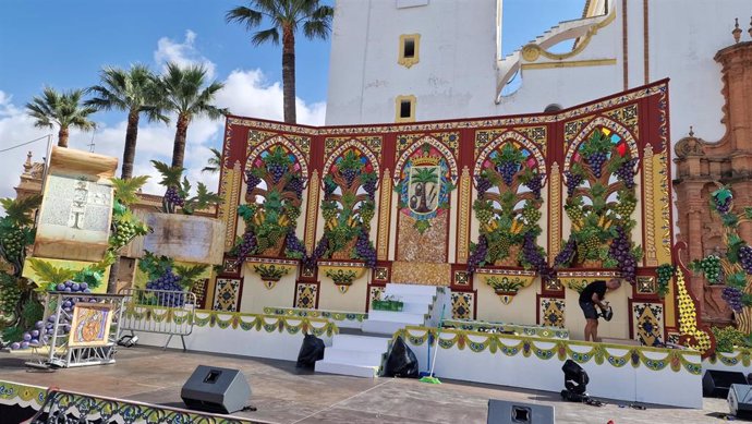 Escenario de la edición número 63 de la Fiesta de la Vendimia del Condado, de La Palma del Condado (Huelva).