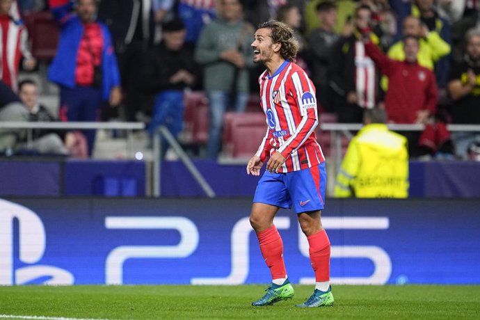 Antoine Griezmann of Atletico de Madrid celebrates a goal during the UEFA Champions League 2024/25 League Phase MD1 match between Atletico de Madrid and RB Leipzig at Estadio Civitas Metropolitano on September 19, 2024 in Madrid, Spain.