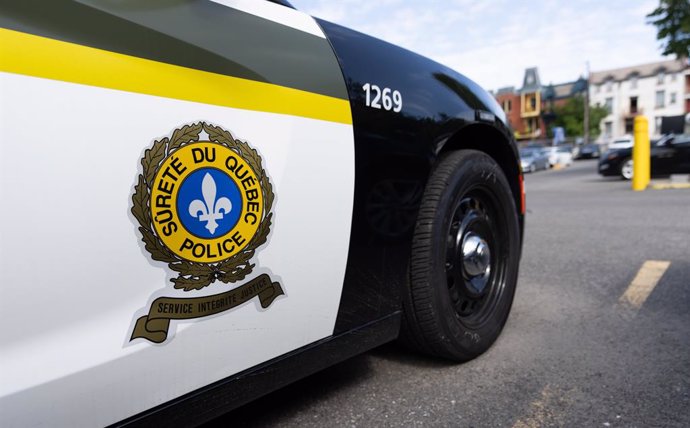 September 10, 2024, Montreal, Pq, CANADA: A Surete du Quebec police car is seen at their headquarters in Montreal, Tuesday, Sept. 10, 2024. Three men injured after assailant enters Quebec mosque west of Montreal.