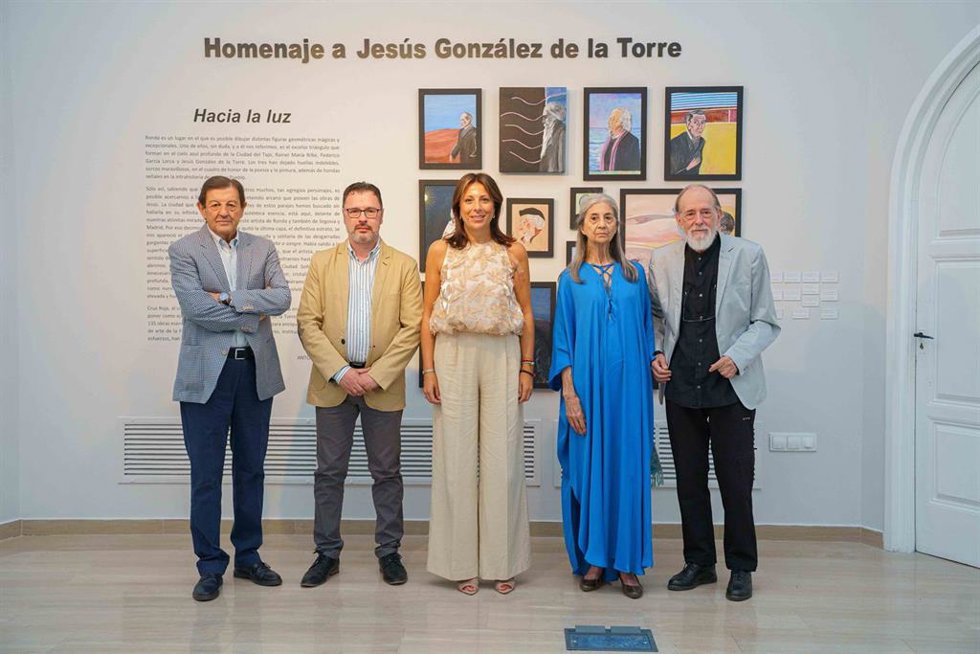 Inauguración de la muestra homenaje al pintor Jesús González de la Torre en el Museo Fundación Unicaja Joaquín Peinado de Ronda.