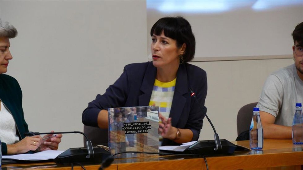 La portavoz nacional del BNG, Ana Pontón en un encuentro del 'Parlamento Aberto'.
