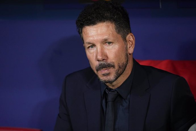 Diego Pablo Simeone, head coach of Atletico de Madrid, looks on during the UEFA Champions League 2024/25 League Phase MD1 match between Atletico de Madrid and RB Leipzig at Estadio Civitas Metropolitano on September 19, 2024 in Madrid, Spain.