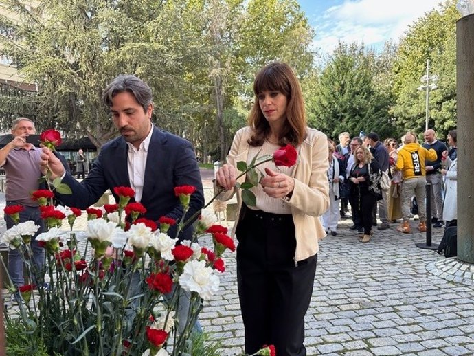 Maider Etxebarria en el homenaje a las víctimas del franquismo