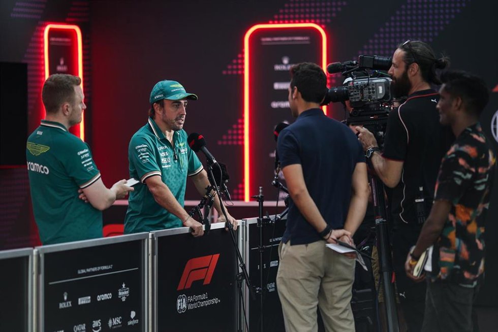 Fernando Alonso durante una entrevista