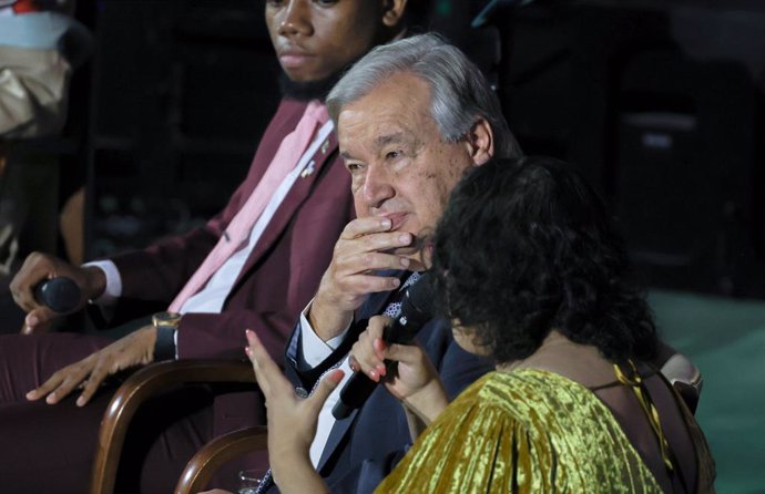 September 20, 2024, New York, New York, USA: UN Secretary-General, ANTONIO GUTERRES listens to speakers on youth and the future at the Summit of the Future- Action Days  at the United Nations and beginning of the 79th UNGA session, in which civil society,