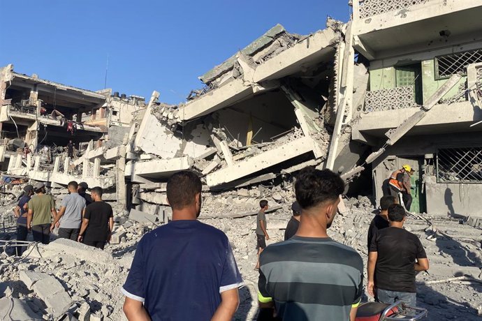 Archivo - Imagen de archivo de una vivienda destruida en Gaza tras un ataque de Israel.