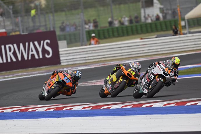 44 CANET Aron (spa), Fantic Racing, Kalex Moto2, action with 14 ARBOLINO Tony (ita), ELF Marc VDS Racing Team, Kalex Moto2 during the 2024 Moto 2 Gran Premio Red Bull di San Marino e della Riviera di Rimini, 2024 MotoGP Misano Grand Prix, on Misano World 