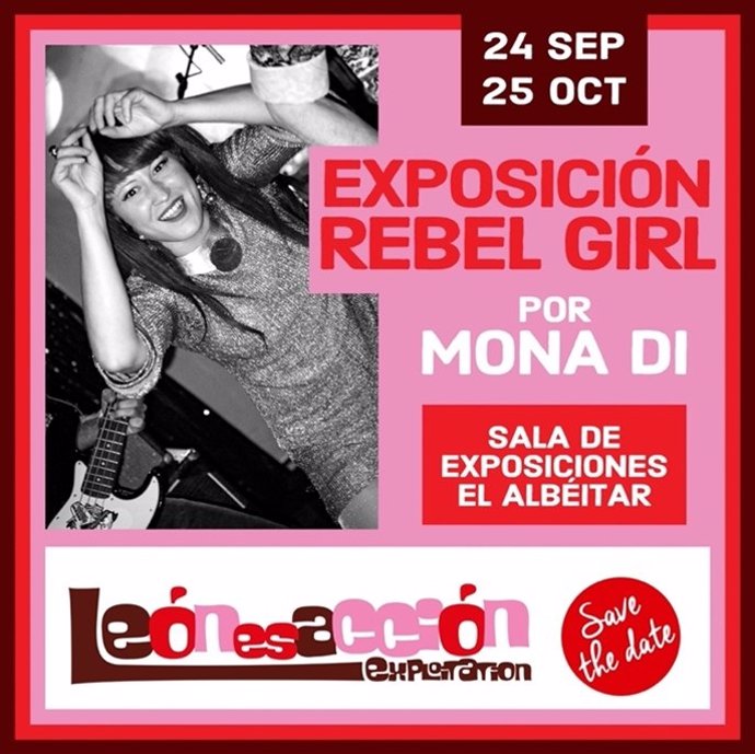 Cartel de la exposición 'Rebel Girl' por Mona Di