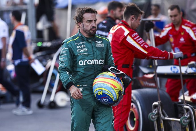 ALONSO Fernando (spa), Aston Martin F1 Team AMR24, portrait Parc ferme during the Formula 1 Azerbaijan Grand Prix 2024, 17th round of the 2024 Formula One World Championship from September 13 to 15, 2024 on the Baku City Circuit, in Baku, Azerbaijan - Pho