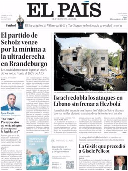 Portada de El País